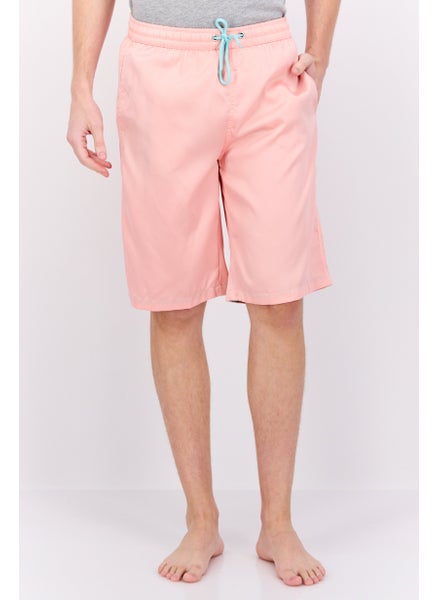 Buy Men Plain Drawstring Board Short, Pink in UAE