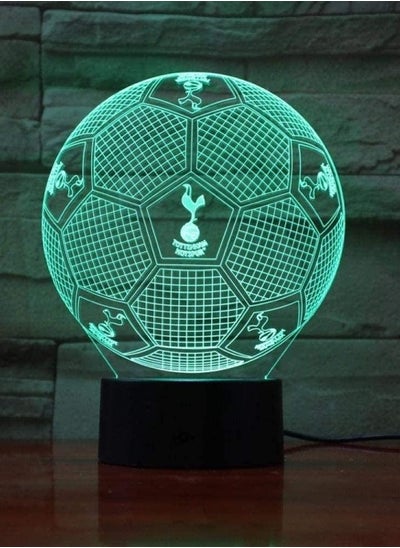 Buy 3D Multicolor Night Light Tottenham Football Illusion Table Lamp LED 7/16 Color Touch Remote Control Color Mood Lamp USB Home Bedroom Bedside Lamp in UAE