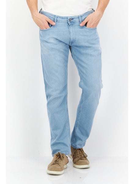 اشتري Men Comfort Fit Wash Stretchable Denim, Light Blue في الامارات