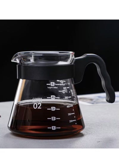 اشتري V60 Glass Range Coffee Server 600ml Black في السعودية