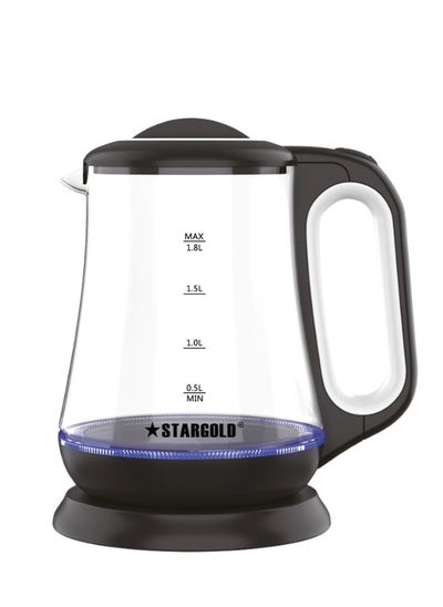 Buy Electric Glass Kettle 1.8L Capacity, 1500W, Elegant Design with LED Indicator, Auto Shut-Off - Perfect for Every Modern Kitchen in UAE