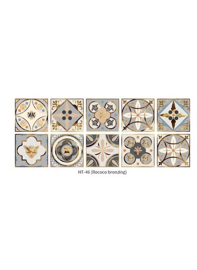 Buy Self-Adhesive Wall Tile Decals, Peel and Stick Tile Stickers, Waterproof Backsplash Stickers for Kitchen Bathroom Decor(10*10) 10 Pcs in Saudi Arabia