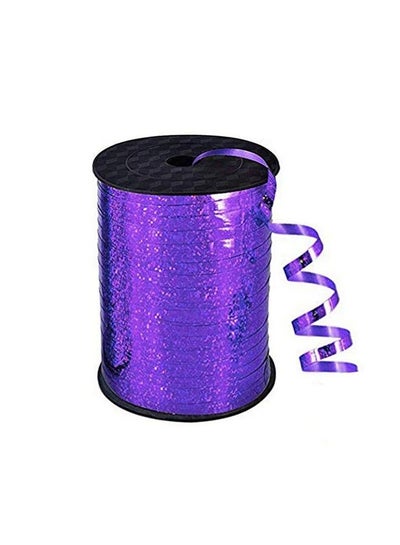 اشتري 500 Yards Purple Crimped Curling Ribbon Shiny Metallic Balloon String Roll Gift Wrapping Ribbon For Party Festival Art Craft Decor Florist Flowers Halloween Decoration في الامارات