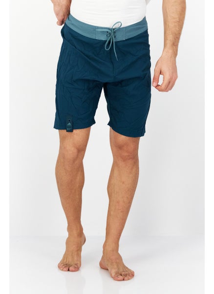 اشتري Men Brand Logo Swim Shorts, Teal Green Combo في الامارات