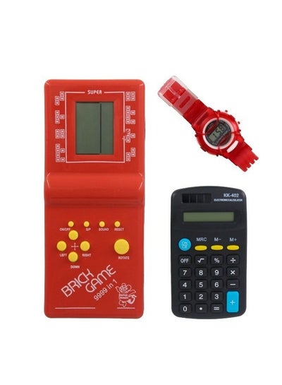 اشتري Tetris Classic Brick Game Console With Calculator And Watch في السعودية