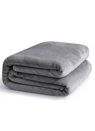 Buy Flannel Fleece Single Size 160x220cm for All Season Fluffy Blanket Warm Bed Blanket Throw for Sofa & Bed Comfortable and Soft Blanket in UAE