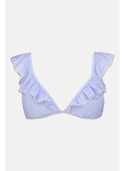 اشتري Women Textured Lightly Padded Bikini Top, Dusty Blue في الامارات