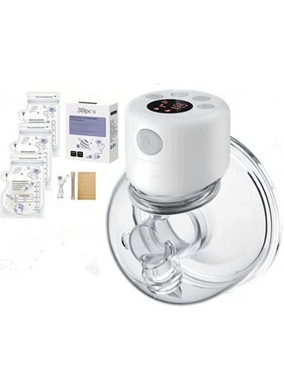 Buy Wearable Breast Pump, S12 Hands Free Breast Pump And Low Noise Painless, 2 Modes 9 Levels Electric Breast Pump Portable, White in Saudi Arabia