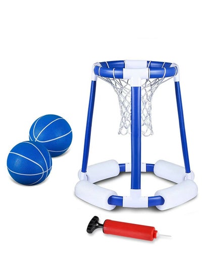 Buy Water Basketball Hoop Kids Outdoor Pool Floating Basketball Hoop Parent-Child Party Playing Toys Summer Basketball Pool Game For Kids And Adults Contains 2 Balls With Net And Pump in UAE