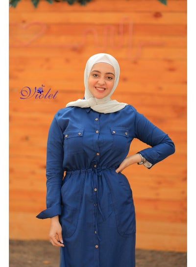 Buy Petroleum Maxi shirt dress in Egypt