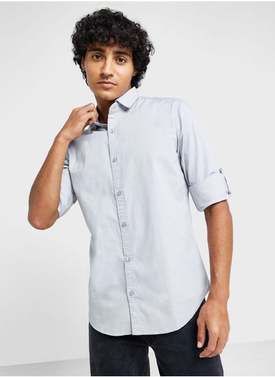 Buy Premium Twill Slim Fit Pure Cotton Casual Shirt in Saudi Arabia