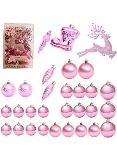 اشتري Bauble Ornament Ball Set, 30Pcs Shatterproof Tree Hanging Balls في الامارات