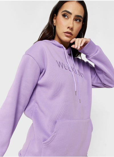 Buy Embroidered Detail Hoodie in UAE