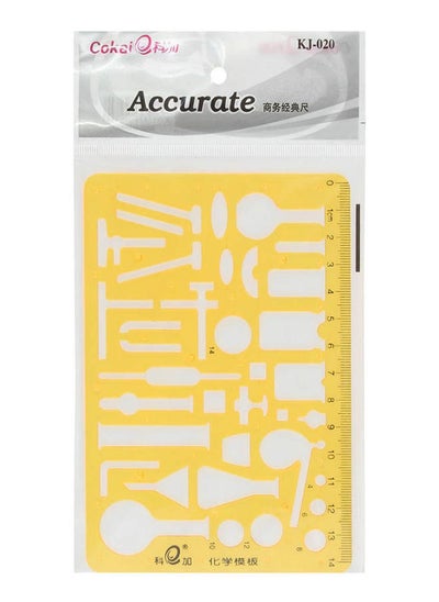 Buy Chemistry Stencil Ruler Yellow in Egypt