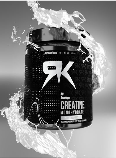 Buy Rawkem Creatine Monohydrate Powder – 100% Pure Micronized – unflavored – Pre-workout and post-workout recovery supplement for strength to increase muscle mass - 60 servings, 300 g in UAE