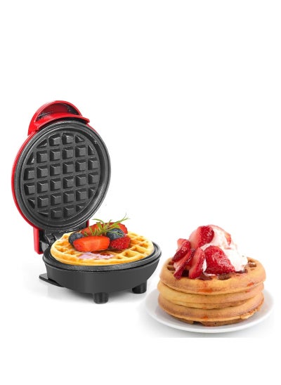 Buy OXNSHEJW Mini Waffle Maker, Non-Stick Pancake Maker with Ready Indicator, Compact 350W in UAE