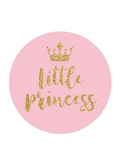 Buy Pink Little Princess Crown Stickers Gold Glitter Girl Baby Shower Or Birthday Party Circle Sticker Labels 2 Inch Round 40Pack in Saudi Arabia