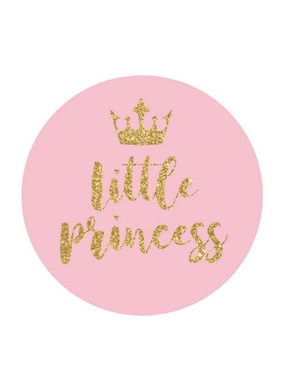 اشتري Pink Little Princess Crown Stickers Gold Glitter Girl Baby Shower Or Birthday Party Circle Sticker Labels 2 Inch Round 40Pack في السعودية