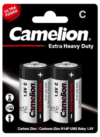 اشتري Camelion Extra Heavy Duty Batteries R14/Baby/Pack of 2 في مصر