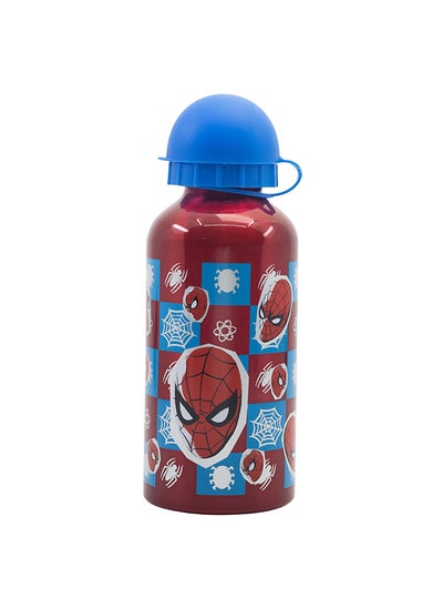 Buy Marvel Water Bottle Aluminium 400ml Spiderman Arachnid Grid in UAE