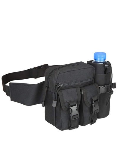 اشتري Tactical Waist Pack - Waterproof Pack With Water Bottle Holder, Outdoor Waist Bag for Hiking Travelling Climbing Cycling Running Camping Hunting Fishing في الامارات