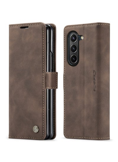 Buy CaseMe Samsung Galaxy Z Fold 4 Case Wallet, for Samsung Galaxy Z Fold 4 Wallet Case Book Folding Flip Folio Case with Magnetic Kickstand Card Slots Protective Cover - Coffee in Egypt