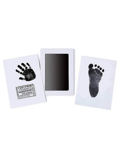 اشتري Safe Inkless For 6 12 Months Baby Handprint And Baby Footprint Ink Pad With Imprint Cards 100% Non Toxic & Mess Free Safe For Newborn Baby And Toddlers (Black) في السعودية