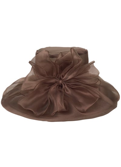 Buy New Organza Large Brim Sunvisor Hat Foldable UV Resistant Beach Hat in UAE