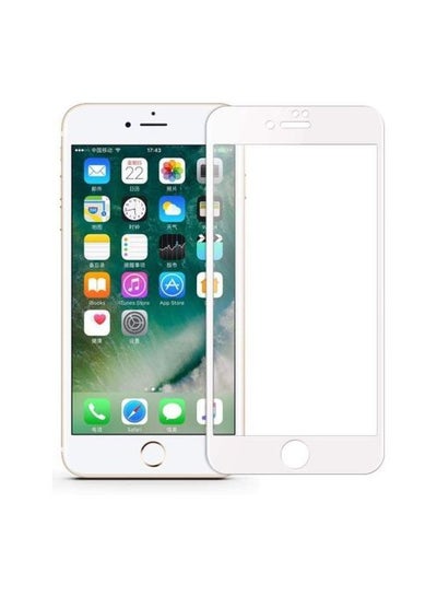 Buy iPhone 6 / 6S / 7 / 8 / SE 2020 / SE 2022 Glass Screen Protector - Crystal Clear Protection for Your Smartphone Display - White Frame in Egypt