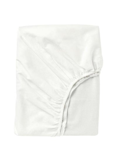 Buy Fitted Sheet White 180X200 Cm in Saudi Arabia