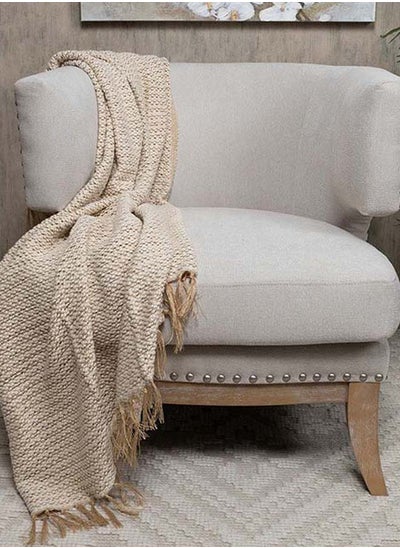 اشتري Elena Throw, Beige – 125x150 cm في الامارات