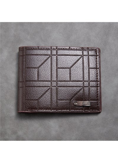 Buy Men's Wallet Thin Retro Business Casual Wallet Pu Wallet Trendy Personality Soft Leather Wallet Dark Brown in Saudi Arabia