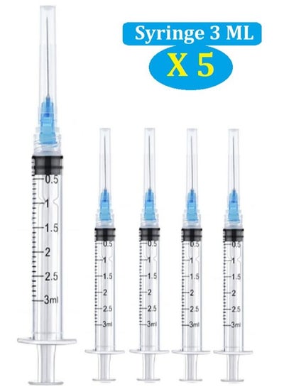 اشتري Medical Disposable Syringe 3ML With Needle Individually Sealed 5 Pieces في السعودية