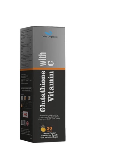 Buy Glutathione 500mg With Vitamin C Effervescent 20 Tablets in UAE