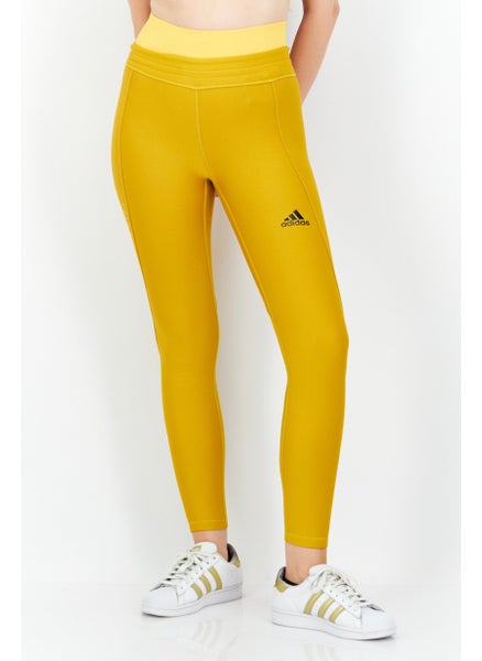 Buy Women Sportswear Fit Training Legging, Mustard in UAE