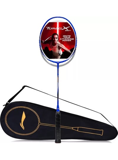 Buy Turbo Badminton String  X 80 Iii Badminton Racket - Blue/Silver (Strung) in UAE