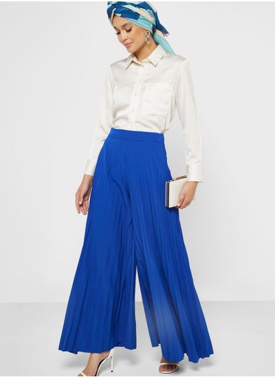 Buy Wide Leg Pleated Pant in Saudi Arabia