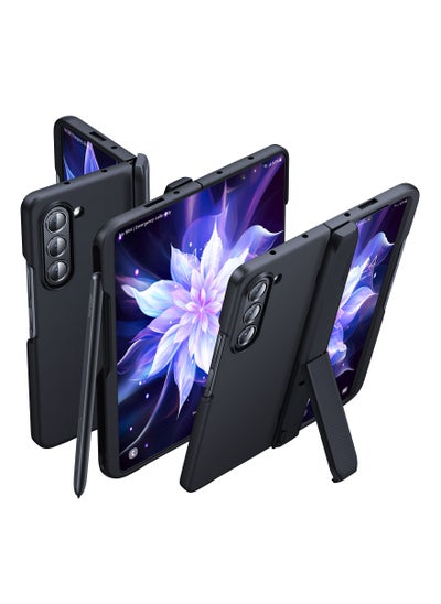 Buy Armor Stand Galaxy Z Fold 5 Case, [MIL-Grade Hinge Protection] [Invisible Kickstand for Full Screen Viewing], Matte Hard Case Slim Protective Designed for Samsung Galaxy Z Fold 5 Case Black in UAE