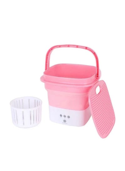 اشتري Folding wahing machine-forward and reverse pulsator imitation hand wash - Pink في الامارات