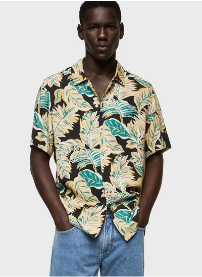 Buy Hawaiian Print Regular Fit Shirt in UAE