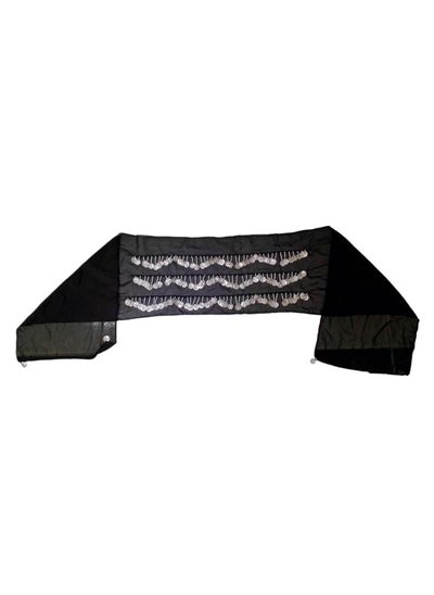 Buy 3pcs Black Belly Dance Hip Skirt Scarf Wrap Belt - Coins silver in Egypt