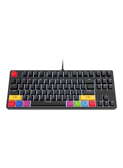Buy 87-Keys Wired Mechanical Keyboard Black/Red/Yellow in Saudi Arabia