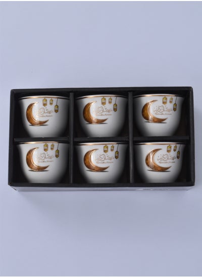 Buy A Set of 6-Piece Coffee Cups with a Ramadan Design in Saudi Arabia