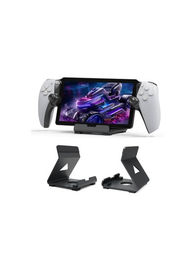 Buy Alloy Stand Designed for Playstation Portal Handheld Console,Super Sturdy Gaming Accessories Storage Holder Stand Bracket Compatible with Switch/Steam Deck/ROG/and Mobile Phones (Black) in Saudi Arabia