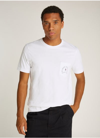 Buy Logo Pocket deatiled Crew Neck T-Shirt in Saudi Arabia