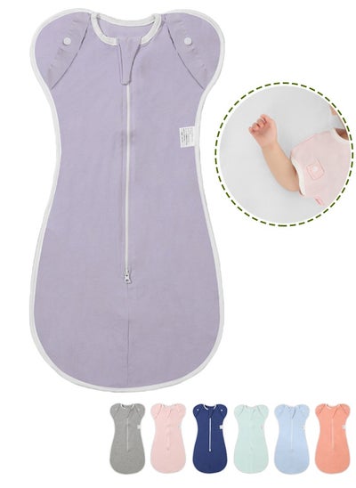 Buy Baby Swaddle , Baby Sleep Sack for 0-9 Month, Self-Soothing Swaddles for Newborns, New Born Essentials for Baby, Purple in UAE