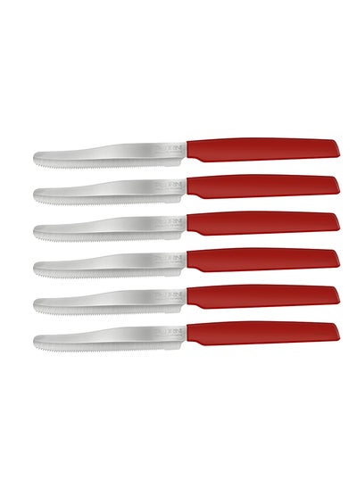 Buy Pedrini Kitchen Knives Set 6Pcs Red Handle(04Gd028) (72) in UAE