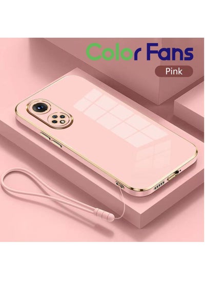 Buy Mobile Phone Case for Huawei Nova 9 Electroplated Protective Case Gold-Pink in Saudi Arabia