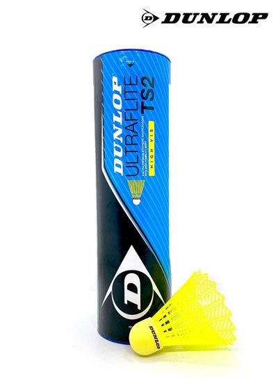 Buy DUNLOP ULTRAFLITE TS2 6 ULTRA PREMIUM SYNTHETIC SUTTLECOCKES WITH HIGH - VISIBILITY SKIRT in UAE