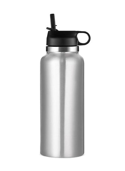 Buy Stainless Steel Vacuum Insulated Water Bottle 946ml Silver in UAE